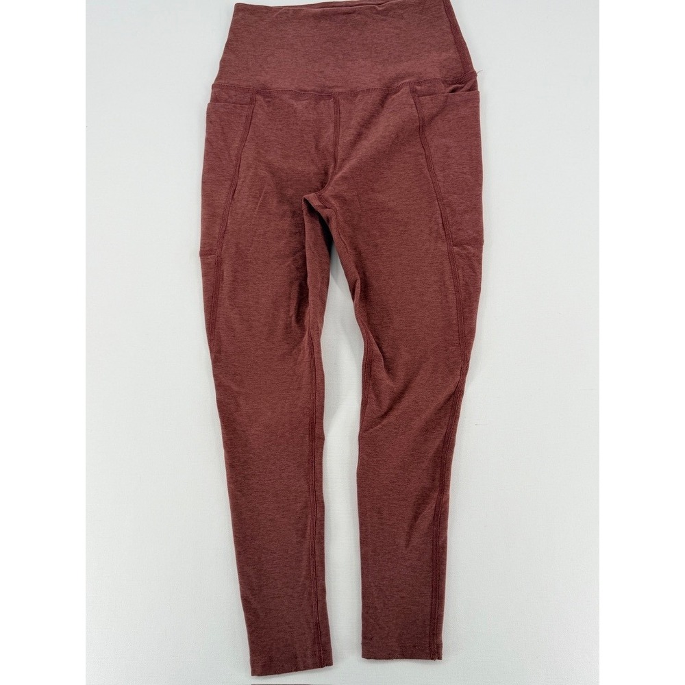 Beyond Yoga High Waisted Leggings Mauve Brown Pocket Size M - Picture 12 of 13